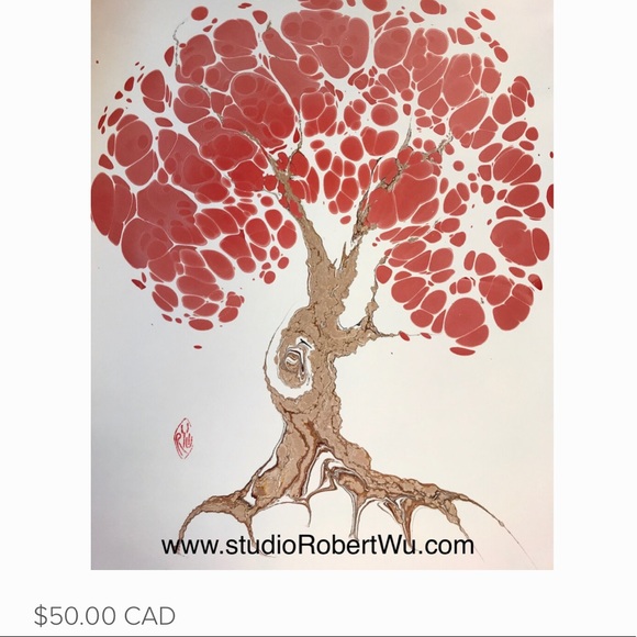 Robert Wu Hand Marbled Art - Picture 8 of 11